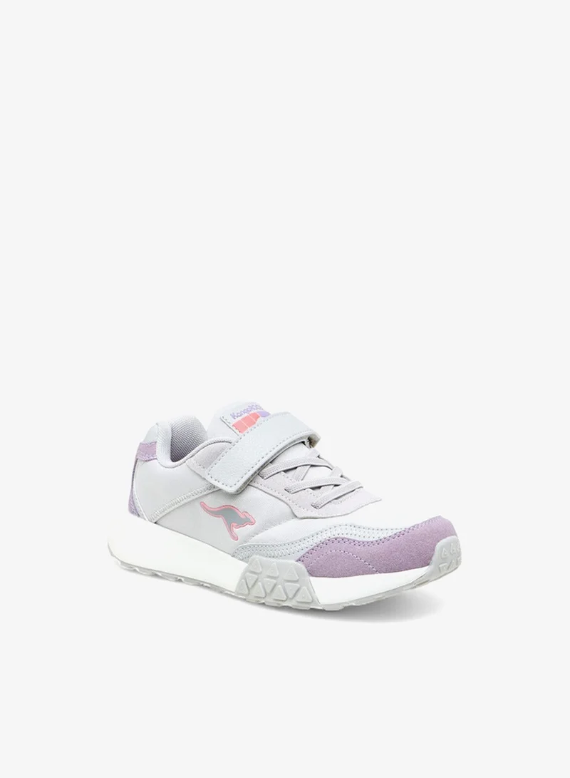 كانغاروس حذاء رياضي للبنات بشريط لاصق وتصميم ملون