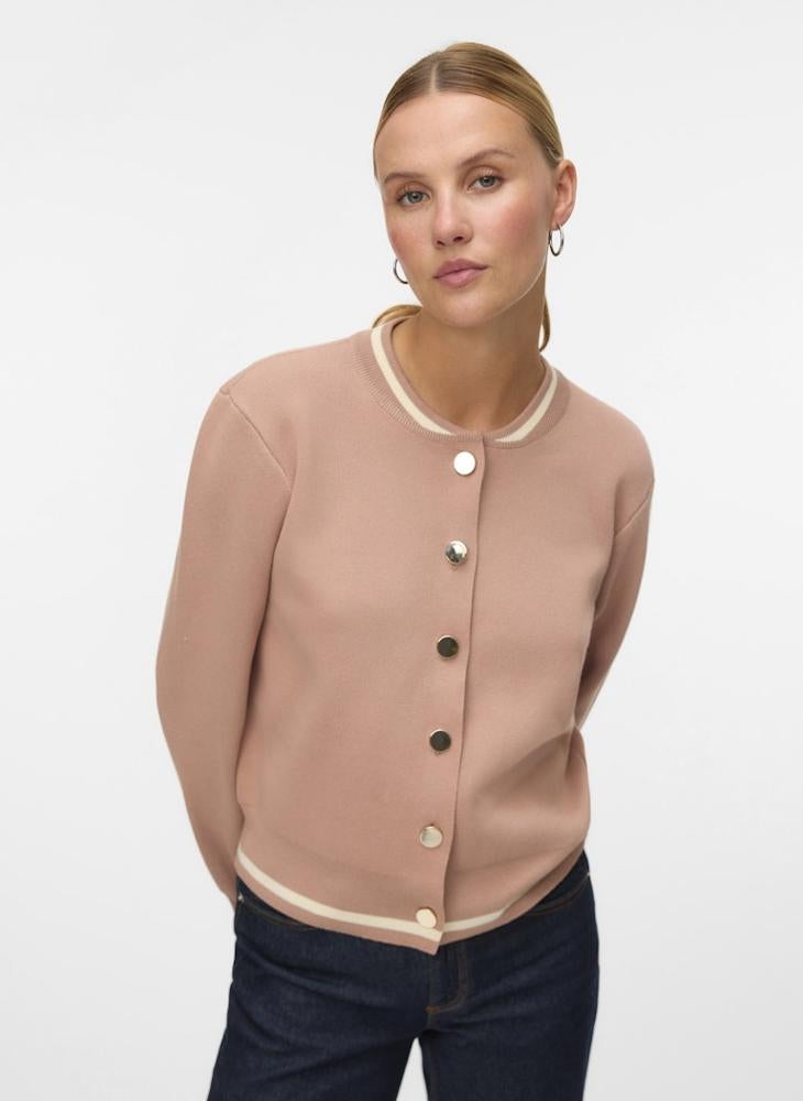 فيرو مودا كارديجان في إم إيفيلاين محبوك بتصميم منفوخ - Image 1