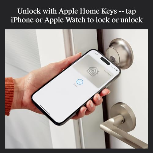 Level Lock+ WiFi Deadbolt Smart Lock - World's Smallest Smart Lock Plus Apple Home Key - Lock/Unlock Anywhere - Level App for iOS & Android - Works with Apple, Alexa, Google (Satin Nickel) - Image 5