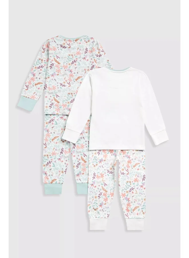 مذركير Floral Bunny Pyjamas - 2 Pack