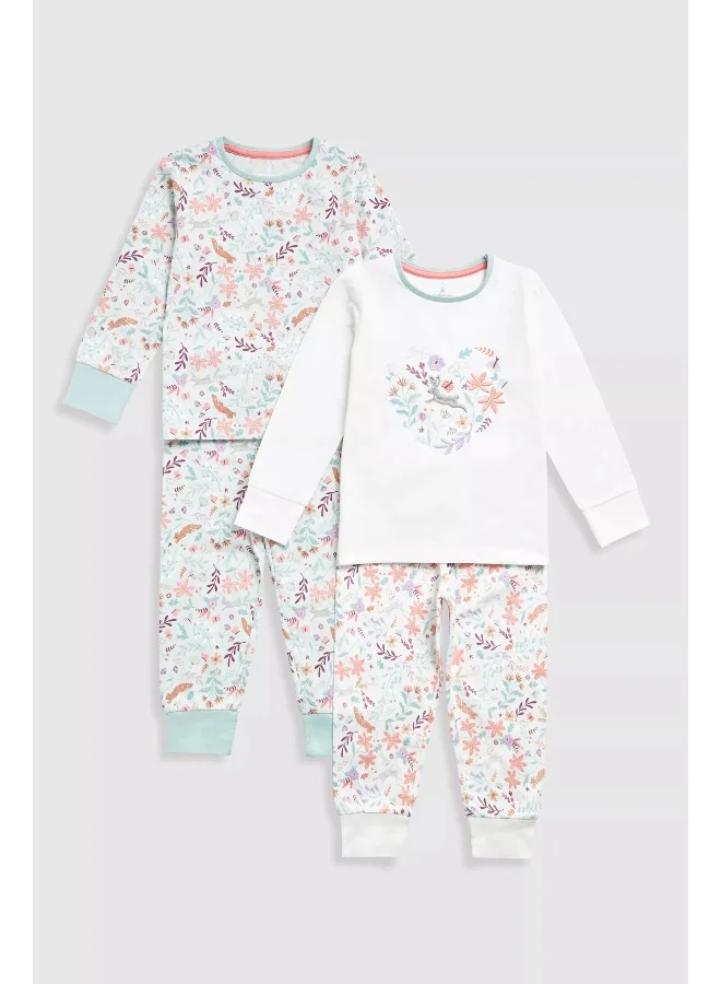 مذركير Floral Bunny Pyjamas - 2 Pack