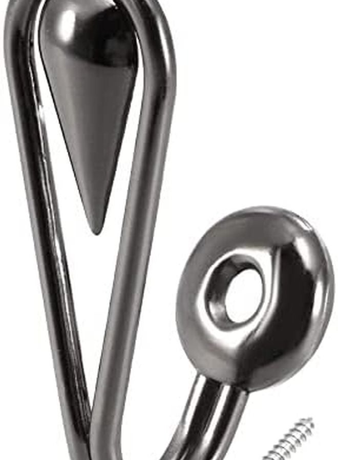 خطاف ستارة زخرفي أسود مثبت على الحائط مقاس 65 مم × 27 مم × 45 مم قطعتان - Image 2