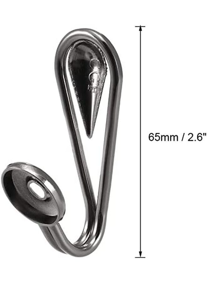 خطاف ستارة زخرفي أسود مثبت على الحائط مقاس 65 مم × 27 مم × 45 مم قطعتان - Image 3