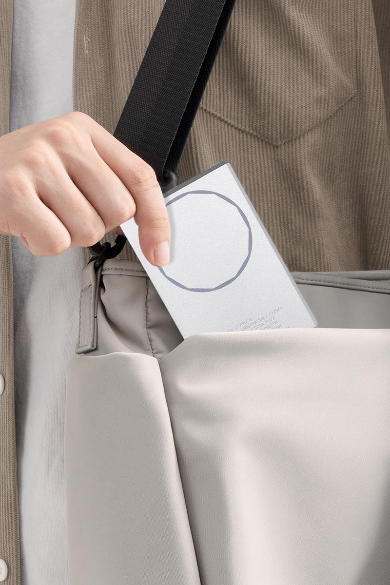 Zoook 20w power bank 5000mah Magnetic Wireless Power Bank, Qi2 Certified Portable Wireless Charger with 20WFast Charging Stand, USB-C, MagSafe Compatible power bank wireless, magnetic power bank, Compact and Slim Design for magsafe power bank power bank for [iPhone 13, 14, 15, 16, 17 Pro Max] Power on the Go, - Image 4