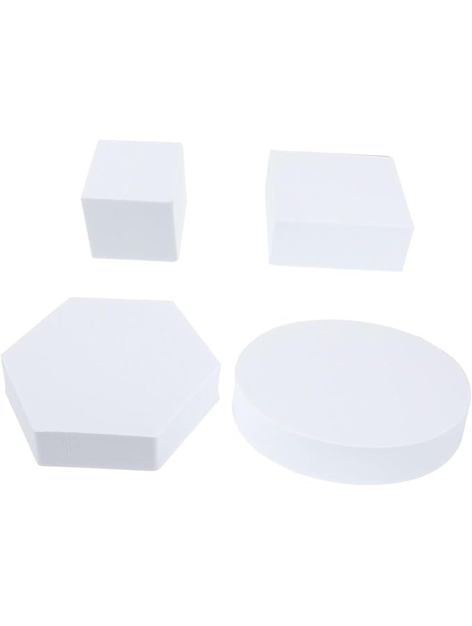White 4 Pack Geometric Cube Photo Props For Shoots Decor - Image 1