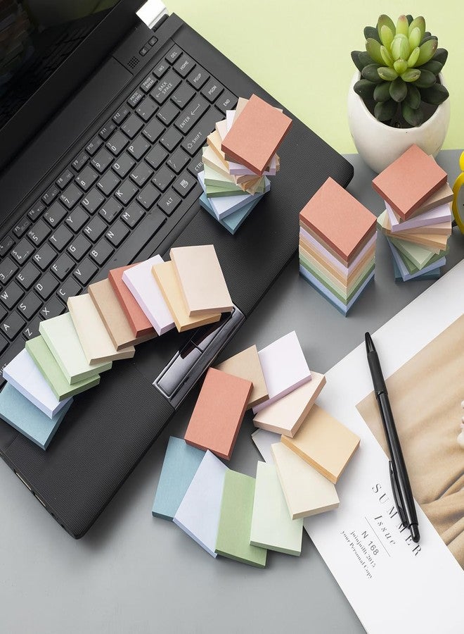 Kozerite (50 Pads) Sticky Notes 1.5x2, Vintage Colors, 10 Colors Self Sticky Notes, Sticky Pads, Recyclable, Self-Stick Pads, Easy to Post for Home, Office, Notebook - Image 3