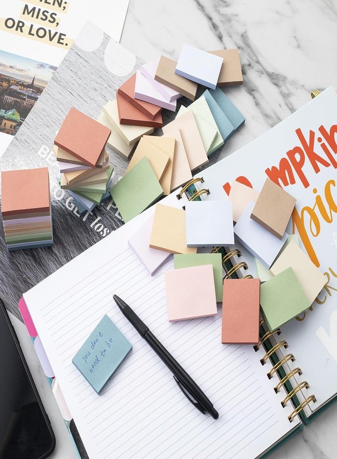 Kozerite (50 Pads) Sticky Notes 1.5x2, Vintage Colors, 10 Colors Self Sticky Notes, Sticky Pads, Recyclable, Self-Stick Pads, Easy to Post for Home, Office, Notebook - Image 4