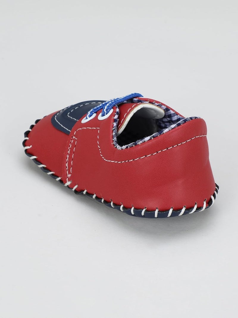 PureSole Baby Soft Sole Moccasins - Pink Leather Crib Shoes with Lace-Up Design for Girls, Newborn to Toddler (6–12 Months) - Image 2