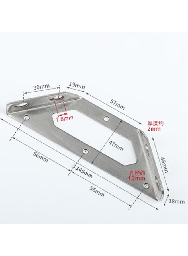 Rubik Triangular Bracket, Stainless Steel Three-sided Fixed Corner Brace, Furniture Fastener Joint Angle Connector for Wood Shelf Cabinet Table Chair (145x47x16mm - 2pcs) - Image 4