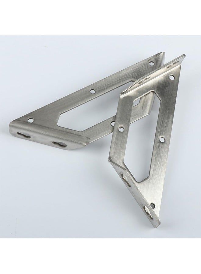 Rubik Triangular Bracket, Stainless Steel Three-sided Fixed Corner Brace, Furniture Fastener Joint Angle Connector for Wood Shelf Cabinet Table Chair (145x47x16mm - 2pcs) - Image 5