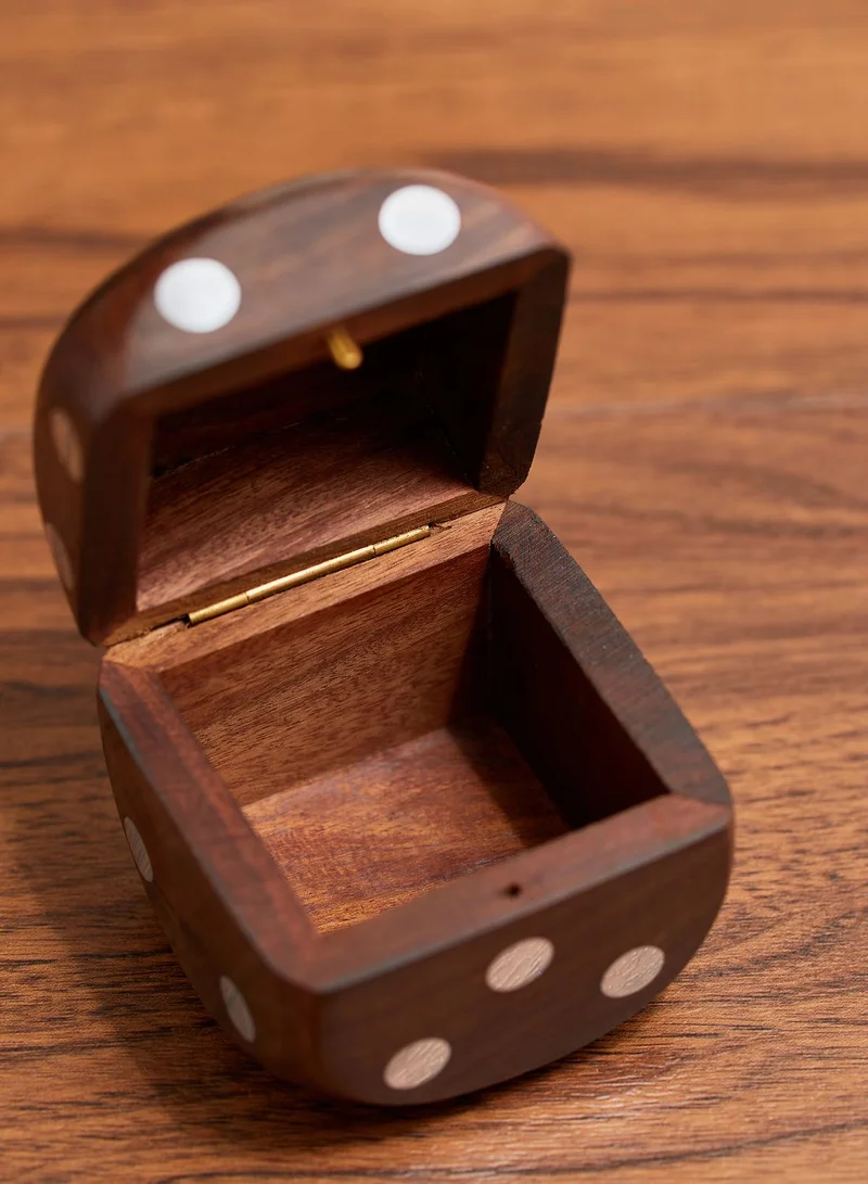 Premier Wooden Dice Box with 5 Dice