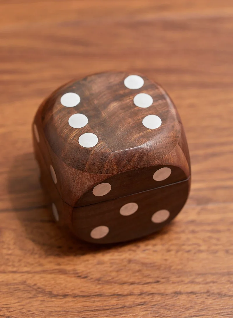Premier Wooden Dice Box with 5 Dice