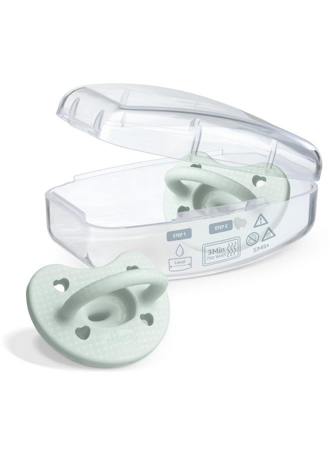 شيكو لهاية شيكو فيزيوفورما لوكس المصنوعة من السيليكون، قطعة واحدة، للأطفال من عمر ٠-٦ أشهر | غطاء أنيق مزخرف | خالية من البيسفينول أ واللاتكس | علبة تعقيم قابلة لإعادة الاستخدام | لون نعناعي، عبوة من قطعتين - Image 4