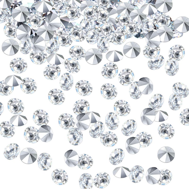 Bememo 10000 Clear Wedding Table Scatter Confetti Crystals Acrylic Diamonds Rhinestones for Table Centerpiece Decorations Wedding Decorations Bridal Shower Decorations Vase Beads Silver 3 mm