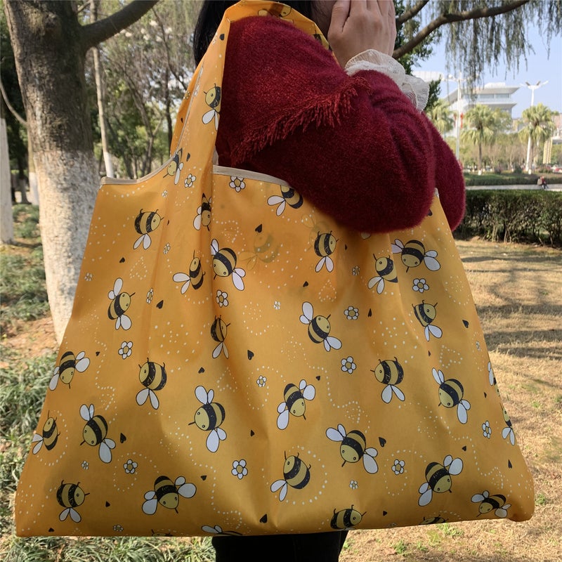 Japanese Cartoon Foldable Environmental Protection Bag Oxford Cloth Environmental Protection Shopping Bag Portable Storage Bag Large Supermarket Grocery Bag - Image 3