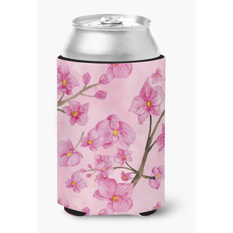 Caroline's Treasures ""Caroline's Treasures Watercolor Pink Flowers Decorative Can Hugger  Multicolor"" 