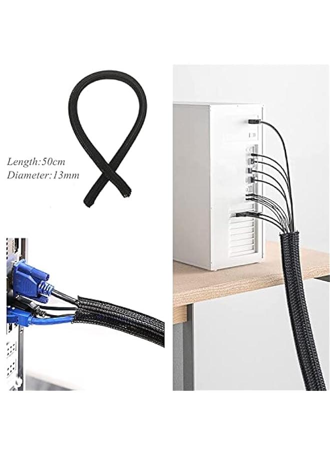 موكسو مجموعة تظيم الكيلات م واي توك، 3 حوامل كالات م ال، 4 حافظات كالات، 15 مشك سلك كير، 102 لفة اشرطة تظيم الكيلات و100 مظم اسلاك، ارطة كيلات للتلفزيو والمكت والمزل والالكترويات - Image 3