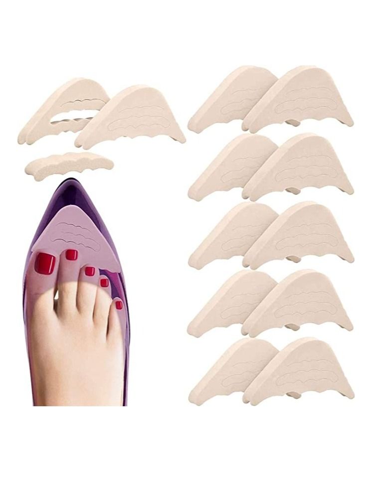 SYOSI 6 Pairs Fillers Inserts Adjustable Shoe Filler Unisex Toe Plug Non Slip Pad Fit for Pumps Flats Boots Sneakers  - Image 1