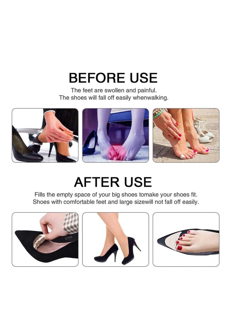 SYOSI 6 Pairs Fillers Inserts Adjustable Shoe Filler Unisex Toe Plug Non Slip Pad Fit for Pumps Flats Boots Sneakers  - Image 4