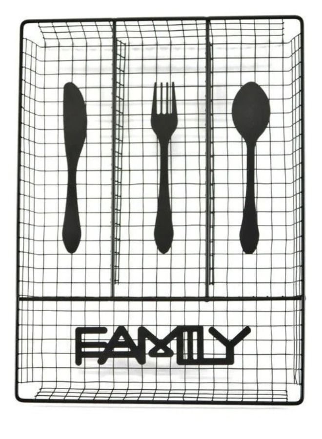 4 Compartment Wire Cutlery Organizer Tray - Image 3