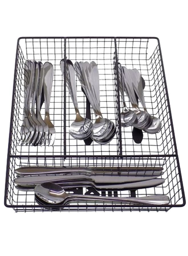 4 Compartment Wire Cutlery Organizer Tray - Image 4