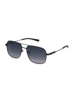 FILA Men's Navigator Shape Polarized Stainless steel Sunglasses SFI523 58531P - Lens Size: 58 Mm - Total Semi Matt Black  - Image 1