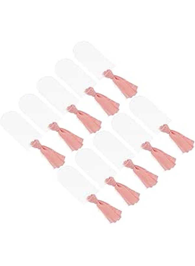 علامات الكراسي المحجوزة من الأكريليك مع شريط، بطاقات جلوس زفاف شفافة للأسماء - Image 1