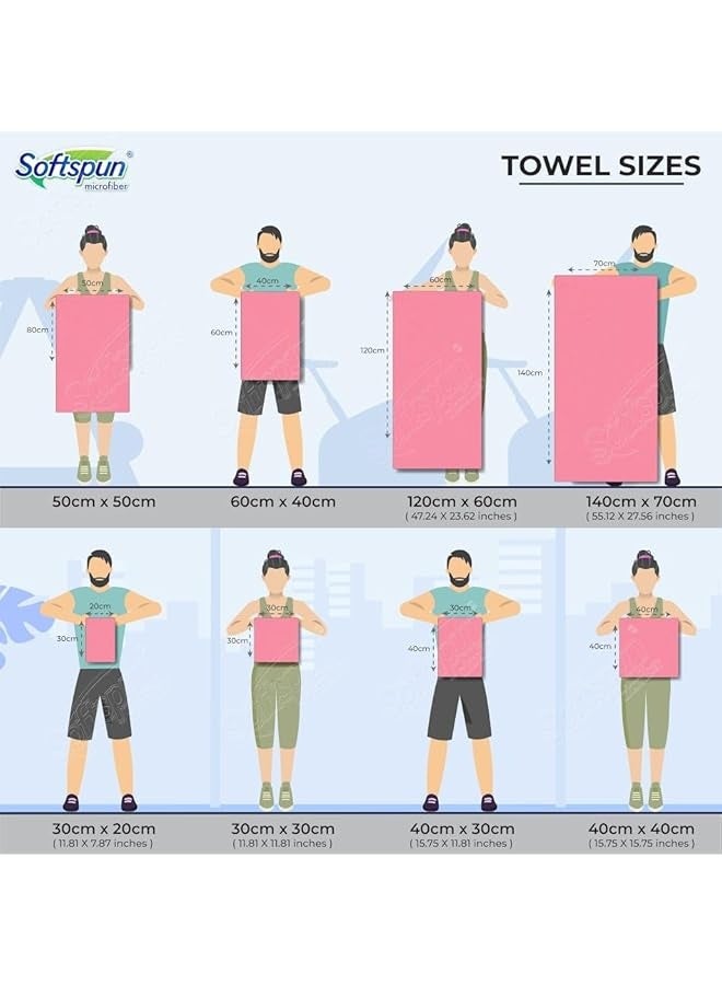 SOFTSPUN Microfiber Cloth - 4 pcs - 40x40 cms - 340 GSM Grey- Thick Lint & Streak-Free Multipurpose Cloths - Automotive Microfibre Towels for Car Bike Cleaning Polishing Washing & Detailing - Image 4