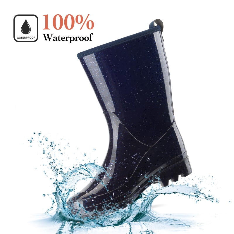 HISEA Women's Mid Calf Rain Boots, Waterproof Garden Shoes Lightweight Rubber PVC Rainboots with Wide Toe Box, Anti-Slip Outdoor Work Boots for Gardening Farming Walking - Image 5