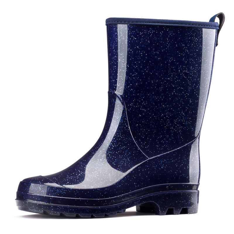HISEA Women's Mid Calf Rain Boots, Waterproof Garden Shoes Lightweight Rubber PVC Rainboots with Wide Toe Box, Anti-Slip Outdoor Work Boots for Gardening Farming Walking - Image 1