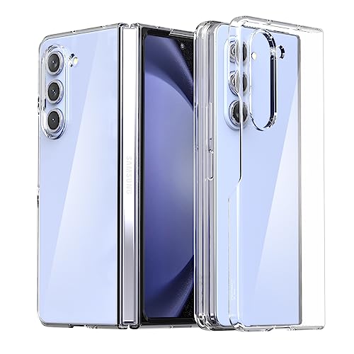 araree Nukin Samsung Galaxy Z Fold 5 Case, Clear Case Cover Transparent Ultra Thin Cover Slim Sturdy Scratchproof Hard PC Phone Case Minimalist Solid Sleek Designed for Galaxy Z Fold 5 5G - Clear