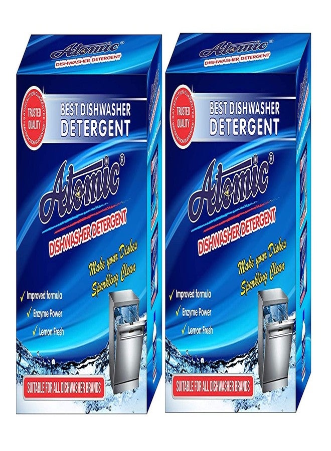 ATOMIC Dishwasher Starter (Combo Pack OF 2) - Dishwasher Detergent Powder 2 X 900 GM + Dishwasher Salt 2 X 900 GM + Dishwasher Rinse Aid Liquid 2 X 400ml - Image 3