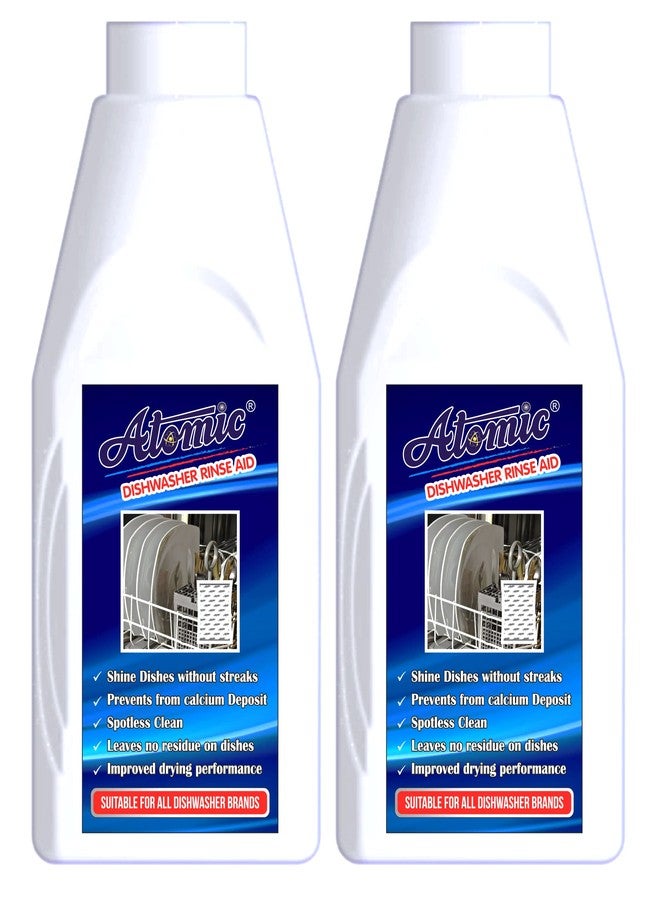 ATOMIC Dishwasher Starter (Combo Pack OF 2) - Dishwasher Detergent Powder 2 X 900 GM + Dishwasher Salt 2 X 900 GM + Dishwasher Rinse Aid Liquid 2 X 400ml - Image 4