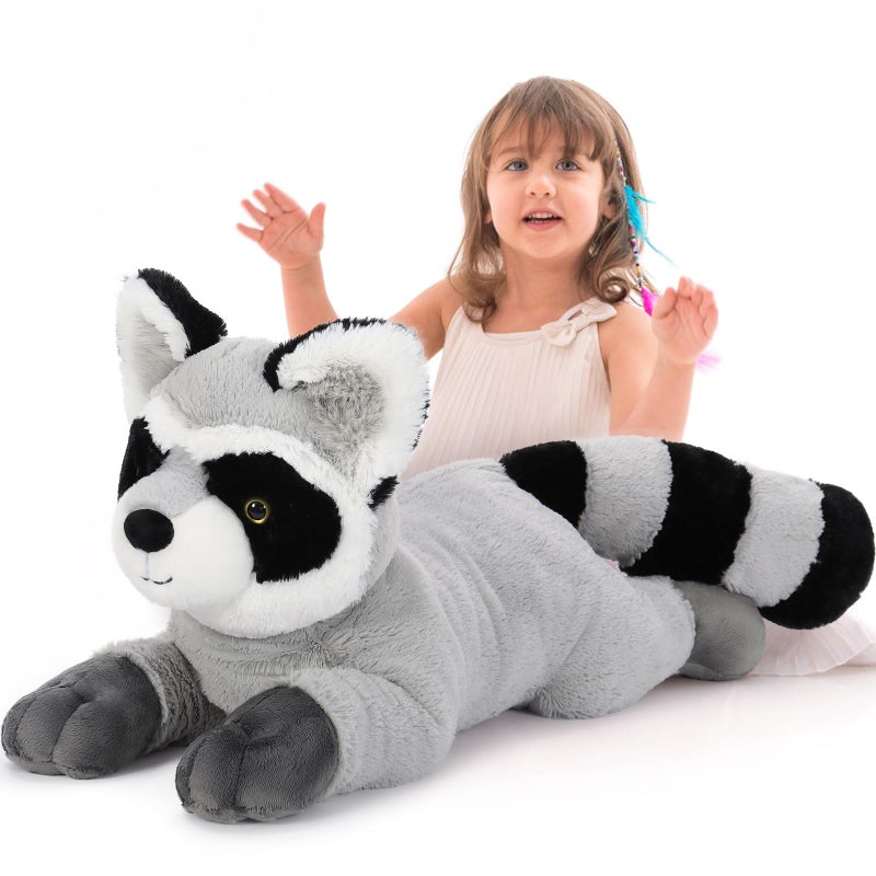 BENINY Giant Raccoon Plush Stuffed Animal 30 Oversized Raccoon Plushies Fluffy Big Stuffed Racoon Toy Birthday Gifts for Kids Sweet Companion - Image 3