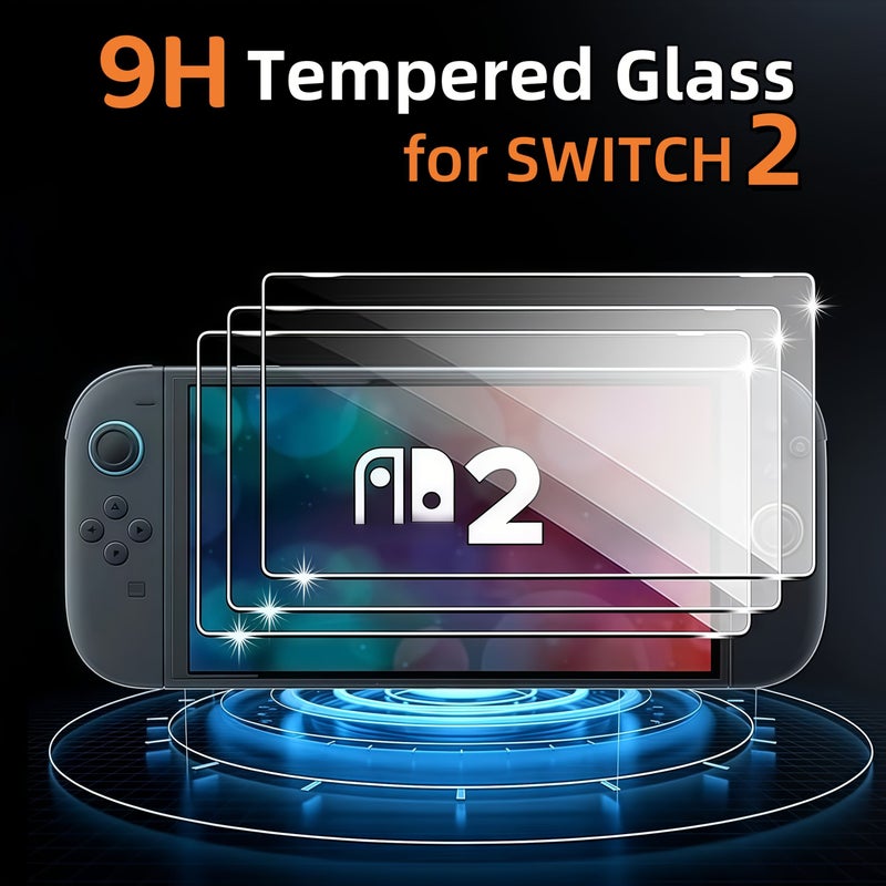 مناسب لـ Nintendo Switch 2 2025 فيلم حماية شفافHD قطعة واحدة صلابة 9H مقاوم للخدش مضاد للبقع مضاد لبصمات الأصابع حساس للمس - Image 1