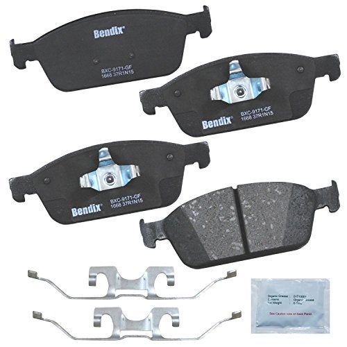 Bendix Priority1 CFC1668 Ceramic Front Brake Pads for Ford Focus 2018-2013, Lincoln MKC 2019-2015 - Image 1