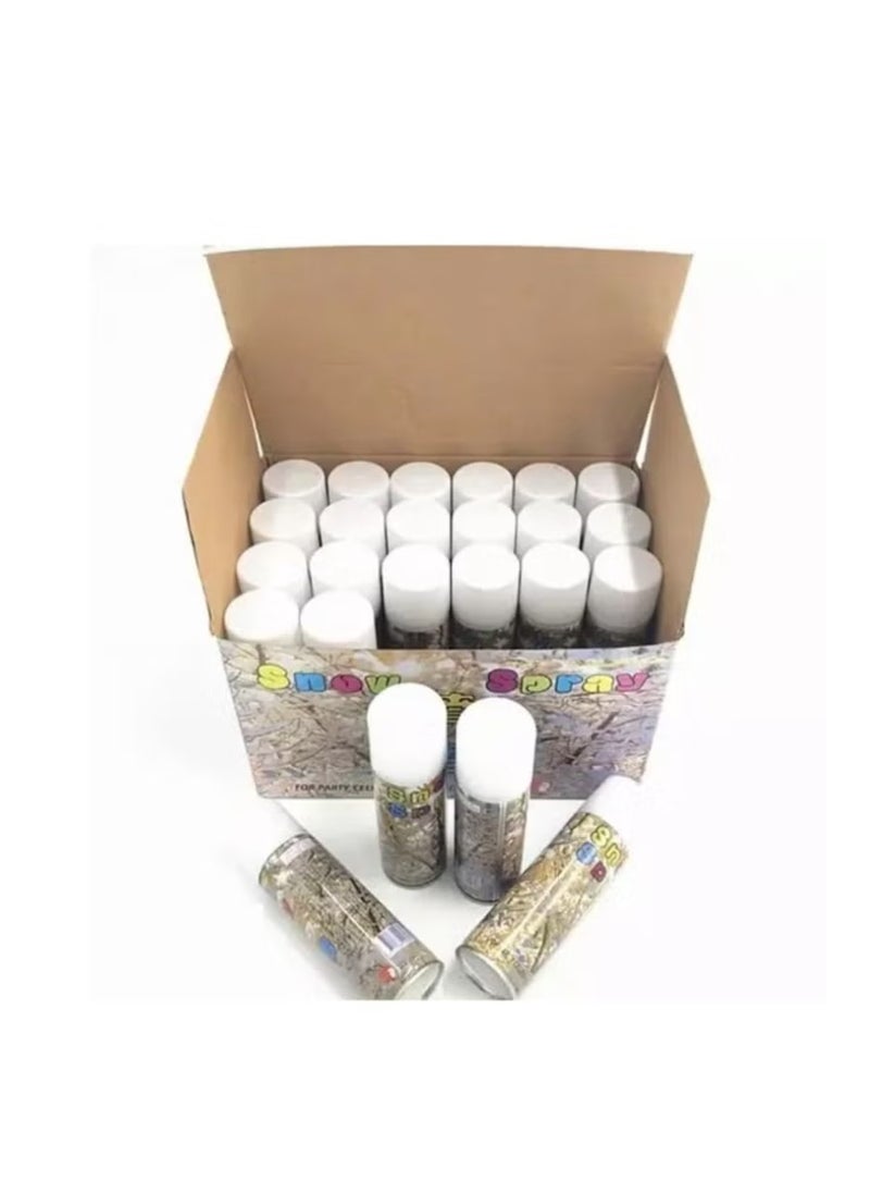24pc-White snow spray for party Celebration and Decoration - Image 2