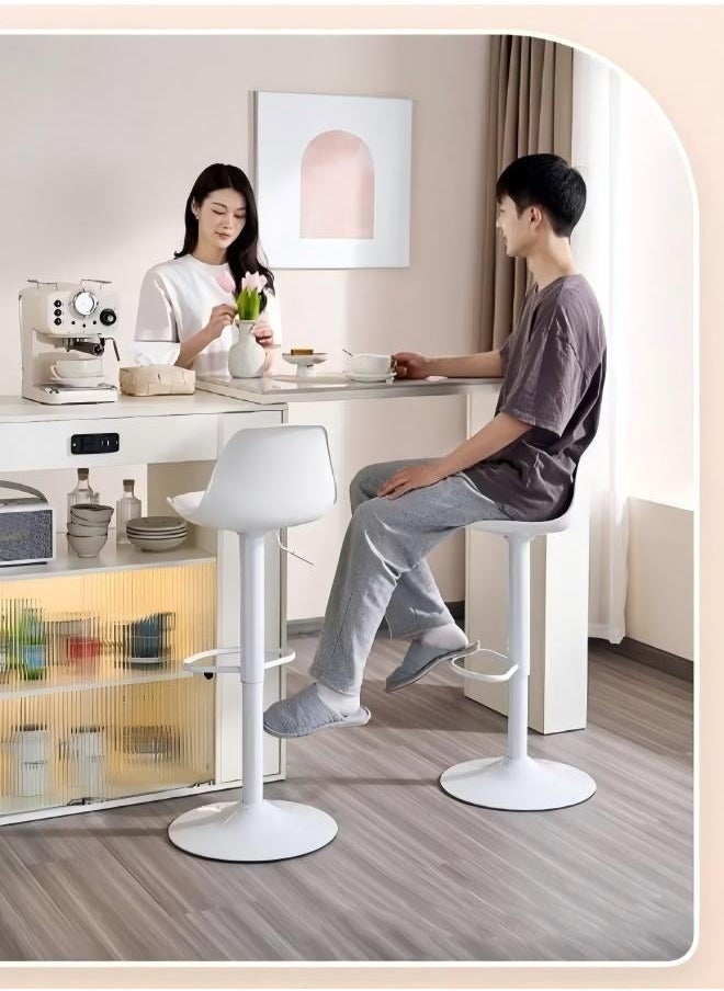 Generic - 2pcsBar counter chair, modern and simple high stool, home backrest chair, front desk lift bar chair, cash register desk, bar chair,Bar Stool,Pub Chair With Back Rest Height, Adjustable Bar Stools With Footrest, Armless Counter Bar Chair , For Home Kitchen ﻿ - Image 1