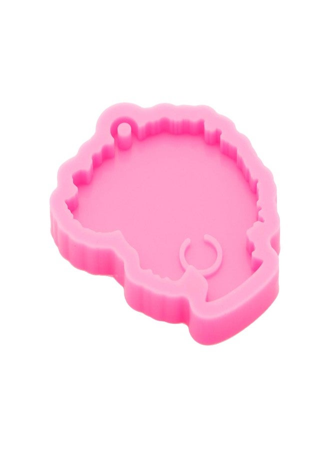 Angel Wings Super Glossy Woman Head Resin Mold Afro-Female Silicone Mould Craft Keychain Mold for DIY Keychain Necklace Charms Epoxy Resin Jewellery Making - Image 3