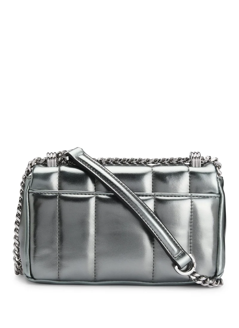 بوس Faux-leather shoulder bag with Double B monogram