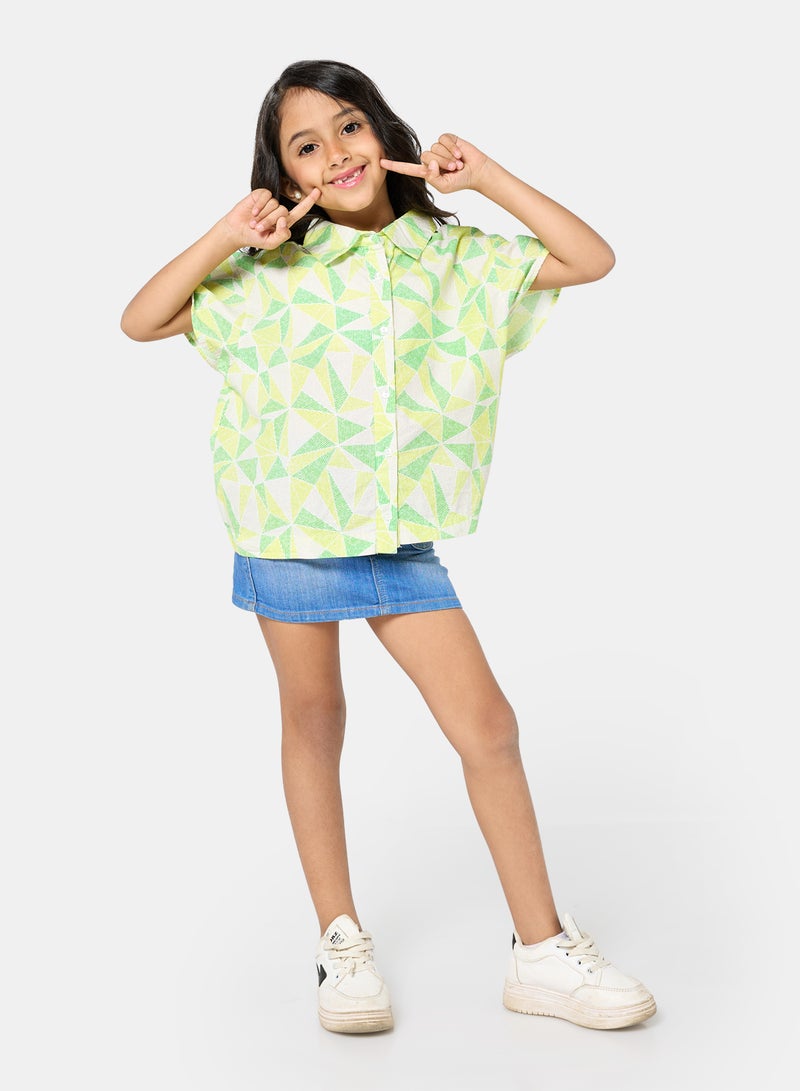Panco Girls Sunshine Patterned Shirt - Image 4