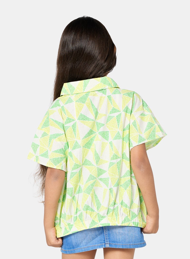 Panco Girls Sunshine Patterned Shirt - Image 2