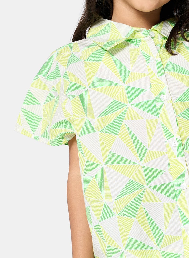 Panco Girls Sunshine Patterned Shirt - Image 3