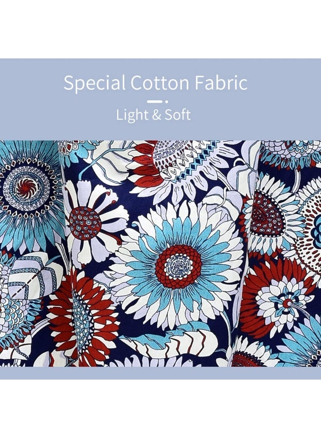 Insular Nursing Cover for Breastfeeding, Infant Feeding Cover Breathable Cotton Privacy Breastfeeding Apron, Blue Dot - Image 4