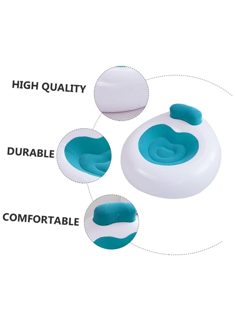 Generic Blue Inflatable Lounge Chair with Comfortable Backrest  - Image 2