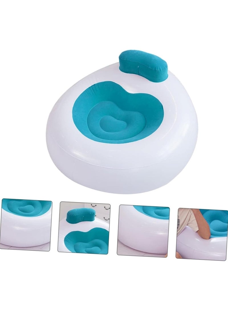 Generic Blue Inflatable Lounge Chair with Comfortable Backrest  - Image 5