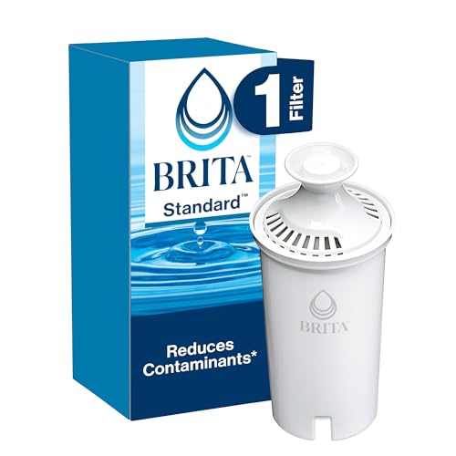 Brita Standard Water Filter, BPA-Free, Replaces 1,800 Plastic Water Bottles a Year, Lasts Two Months or 40 Gallons, Includes 1 Filter, Kitchen Essential - Image 1