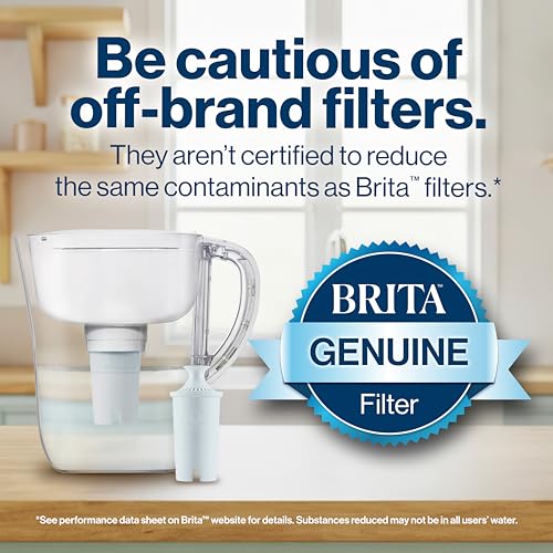Brita Standard Water Filter, BPA-Free, Replaces 1,800 Plastic Water Bottles a Year, Lasts Two Months or 40 Gallons, Includes 1 Filter, Kitchen Essential - Image 3