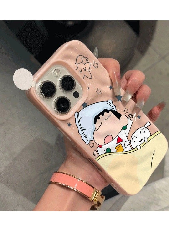 NIBEMINENT Sleep Xiao Xin Protective TPU Case Cover For iPhone 14 Plus, Pink