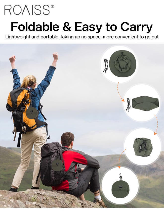 رويس قبعة شمس للرجال والنساء، حافة واسعة مع حماية من الشمس بمعيار UPF 50+، قبعة صيد وقبعة بكيت، مقاومة للماء وقابلة للطي، قبعة شمس للشاطئ مناسبة للمشي لمسافات طويلة والتخييم وسفاري - Image 4